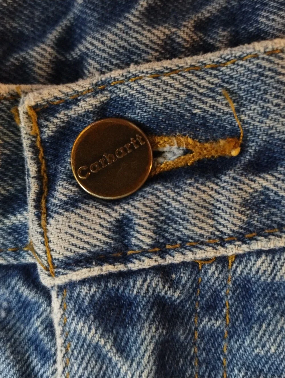 Vintage Carhartt Jeans Mens 40x30 Light Wash Loose Fit Straight Denim